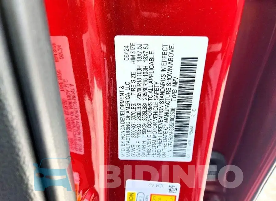 7FARS5H85SE002506 Photo# 13