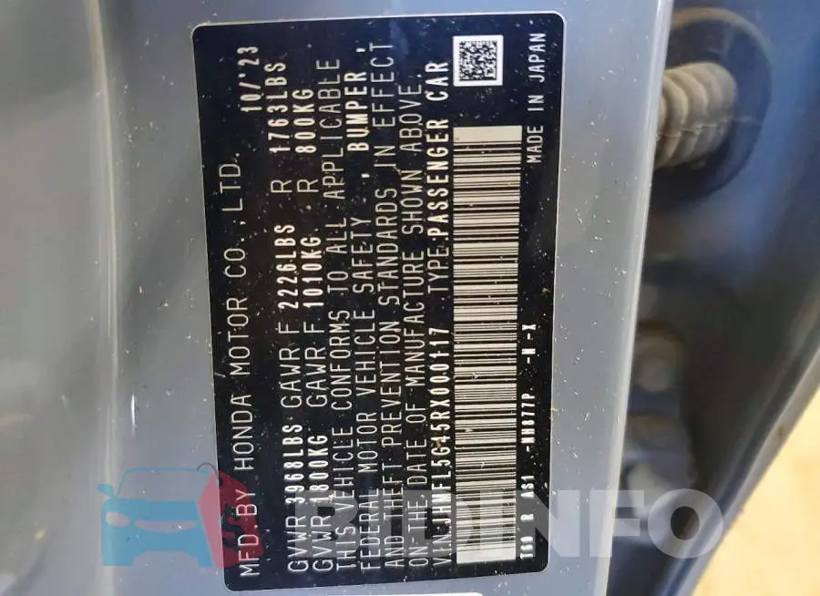 JHMFL5G45RX000117 Photo# 12