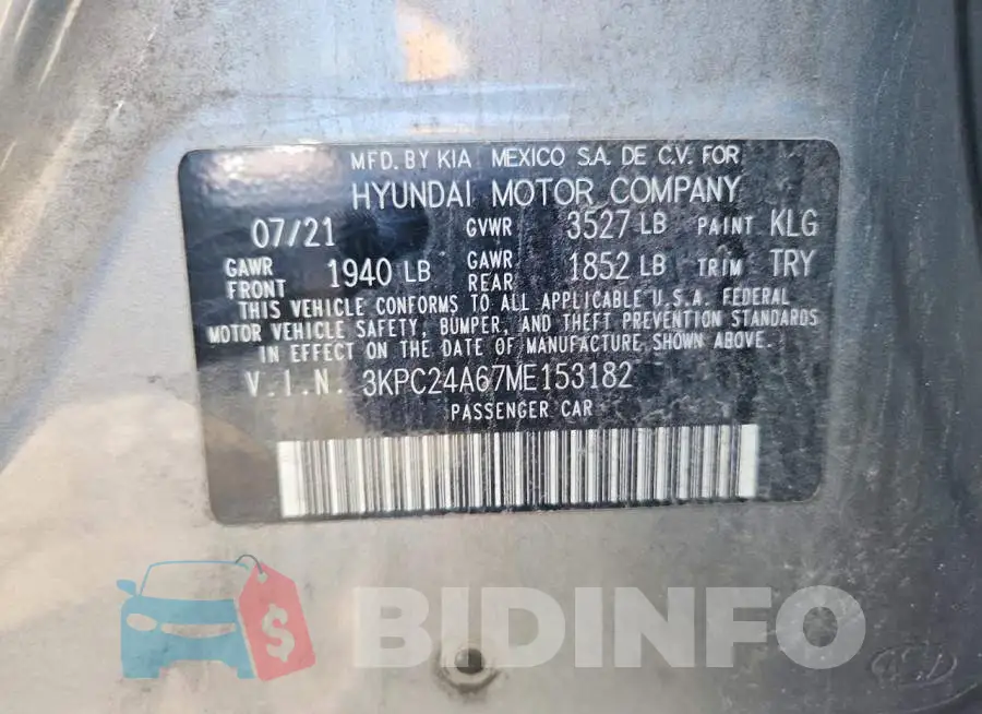 3KPC24A67ME153182 Photo# 12