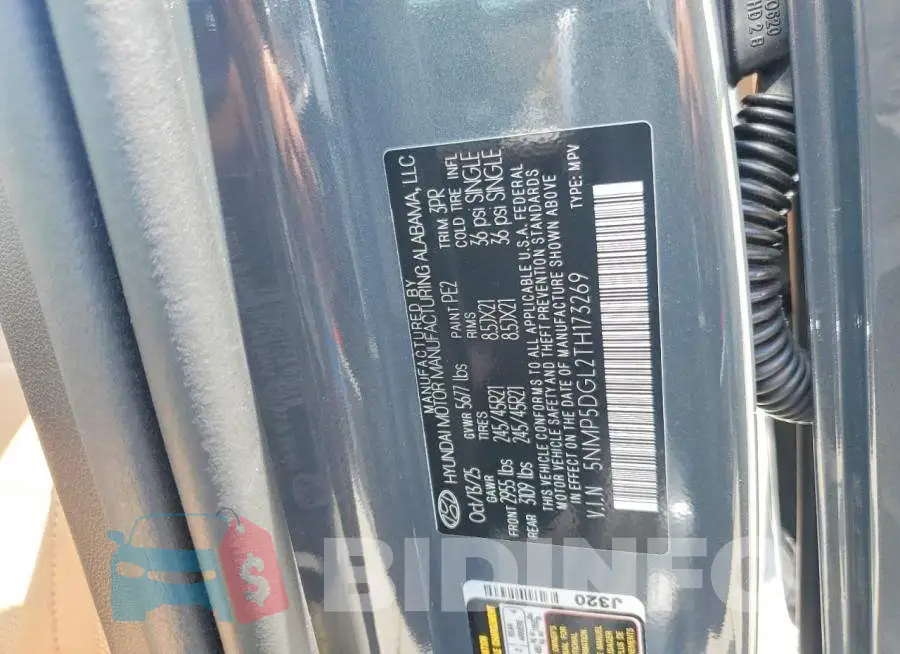 5NMP5DGL2TH173269 Photo# 13
