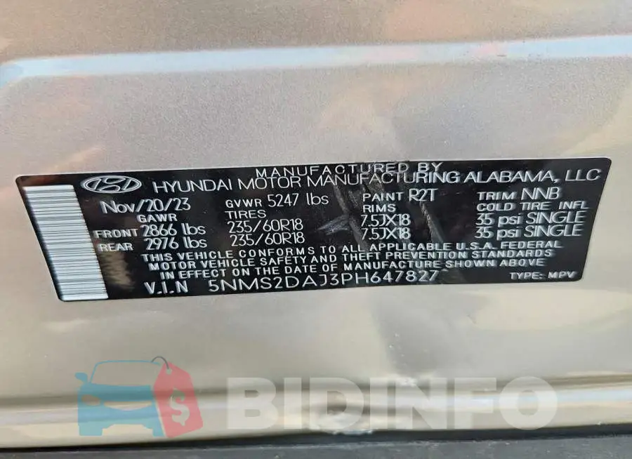 5NMS2DAJ3PH647827 Photo# 13