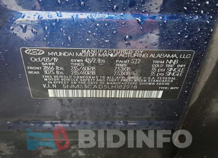5NMS3CAD5LH182978 Photo# 12