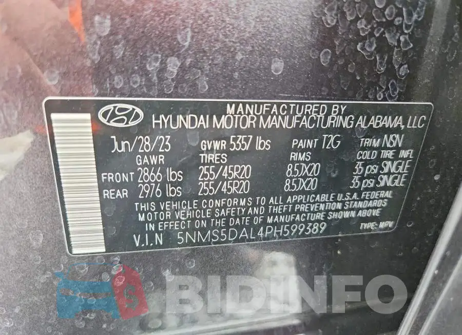 5NMS5DAL4PH599389 Photo# 13