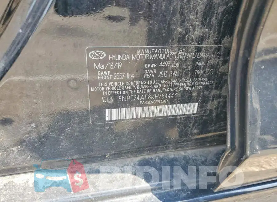 5NPE24AF8KH784444 Photo# 12
