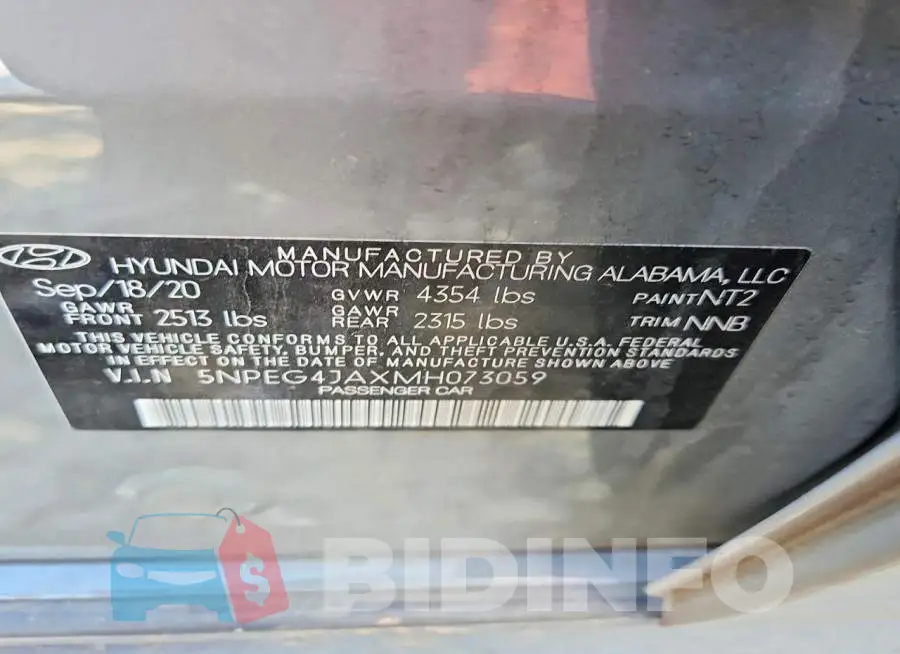 5NPEG4JAXMH073059 Photo# 12