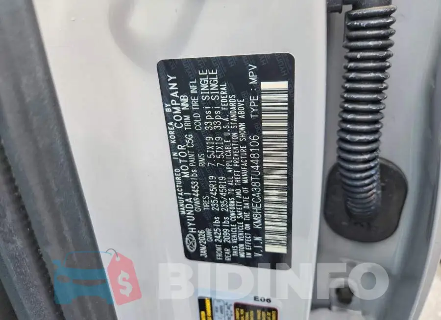 KM8HECA38TU448106 Photo# 14