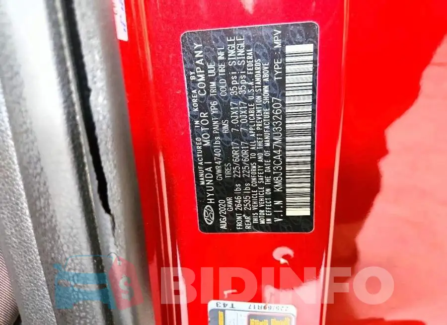 KM8J3CA47MU332607 Photo# 12