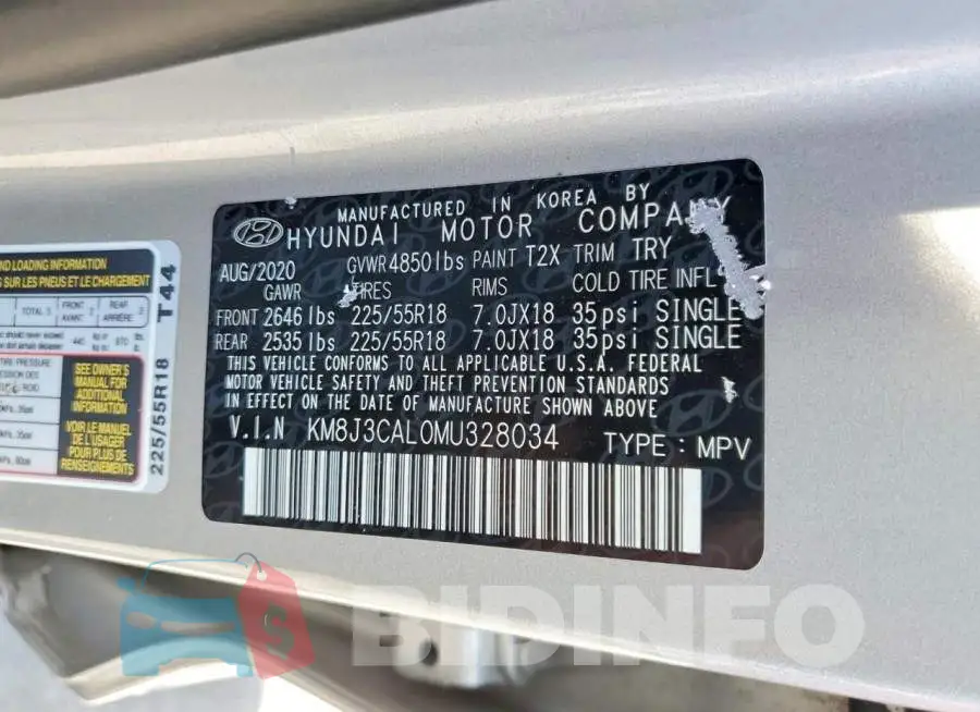 KM8J3CAL0MU328034 Photo# 13