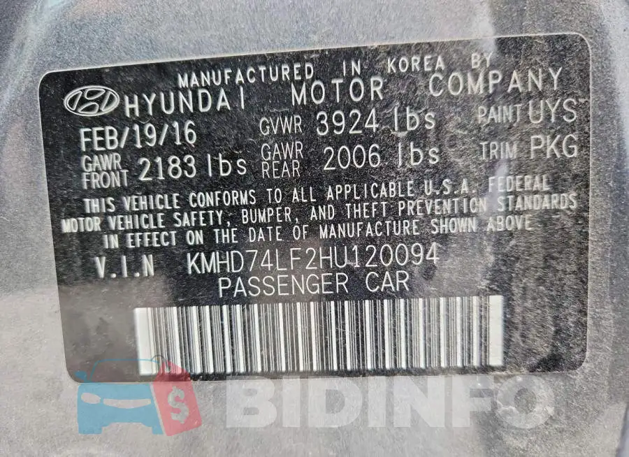 KMHD74LF2HU120094 Photo# 13