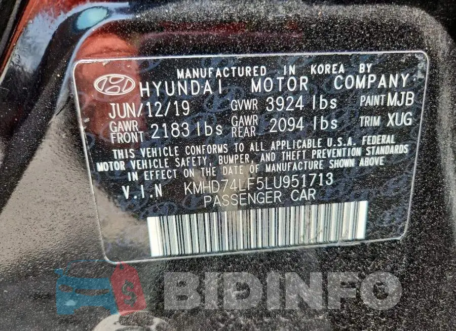 KMHD74LF5LU951713 Photo# 13