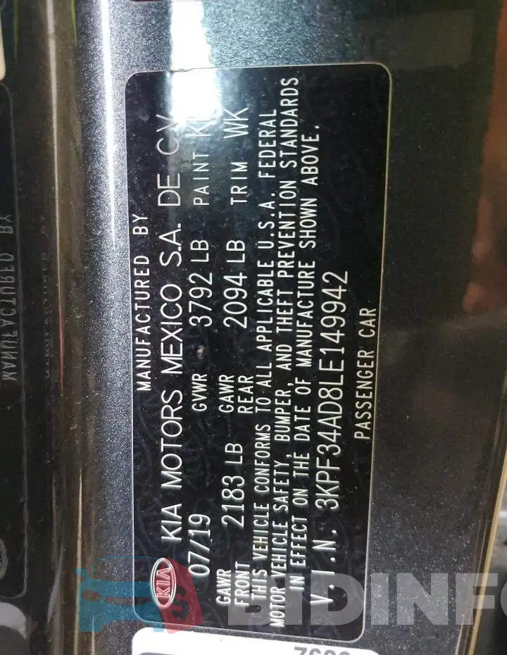 3KPF34AD8LE149942 Photo# 12