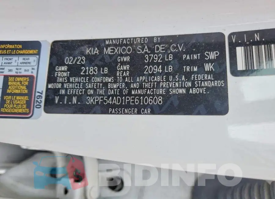3KPF54AD1PE610608 Photo# 13
