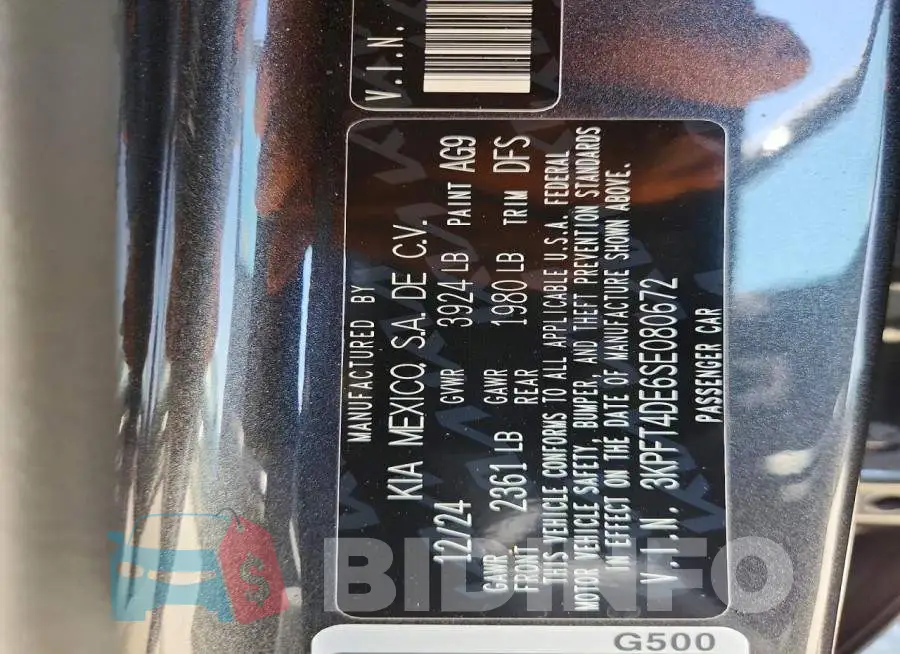 3KPFT4DE6SE080672 Photo# 12