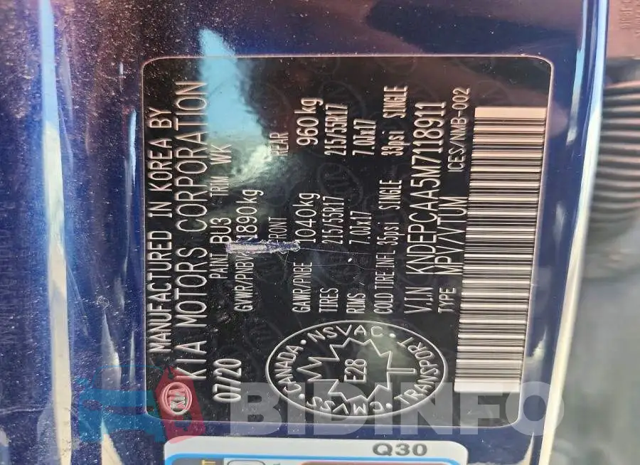 KNDEPCAA5M7118911 Photo# 12