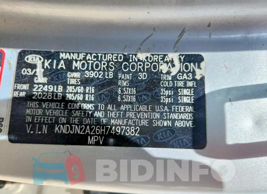 KNDJN2A26H7497382 Photo# 12