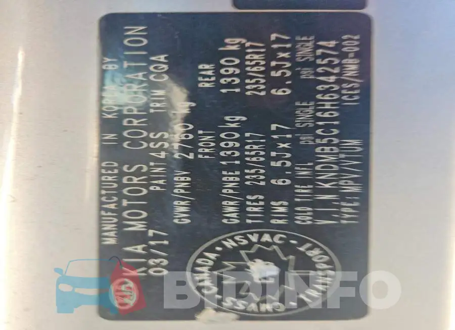KNDMB5C16H6342574 Photo# 14