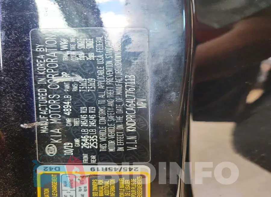 KNDPRCA64L7767113 Photo# 12