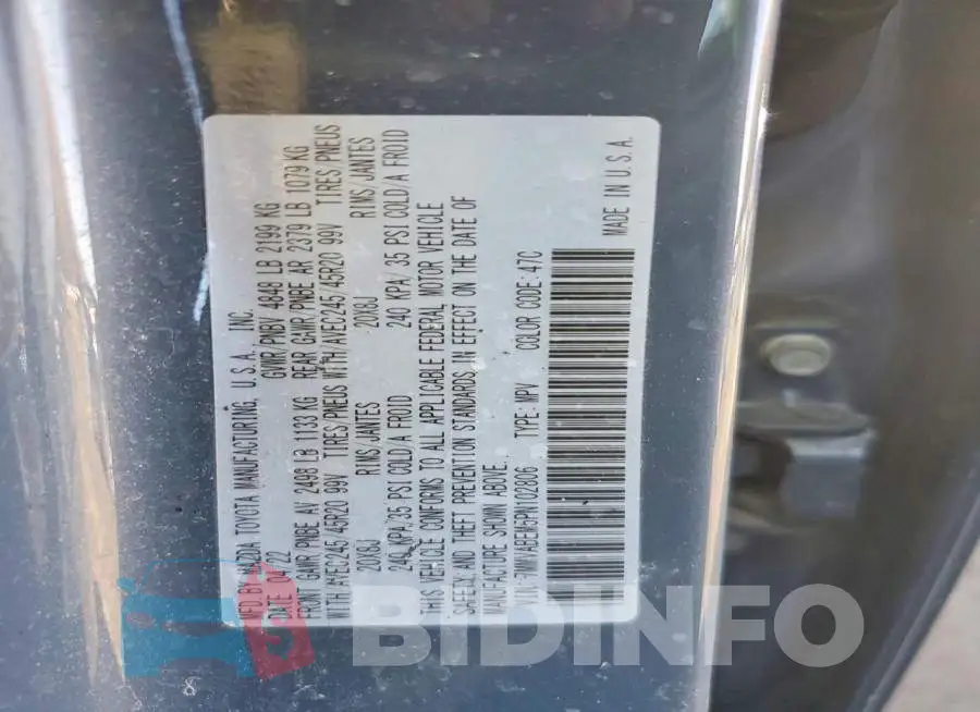 7MMVABEM5PN102806 Photo# 13
