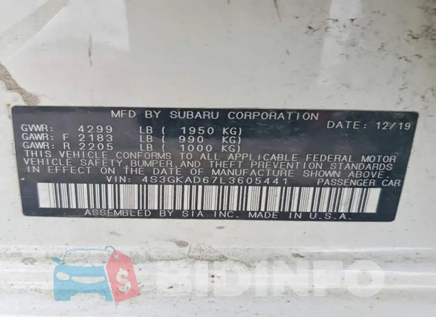 4S3GKAD67L3605441 Photo# 12