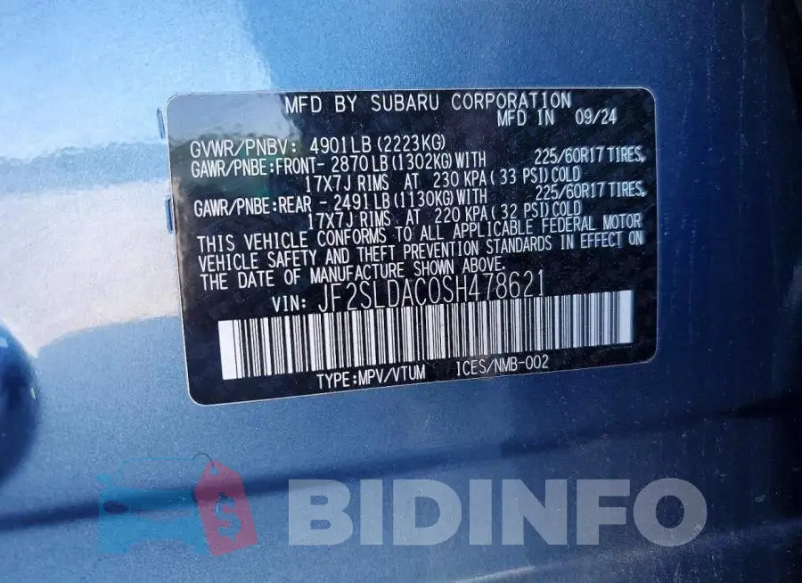JF2SLDAC0SH478621 Photo# 12