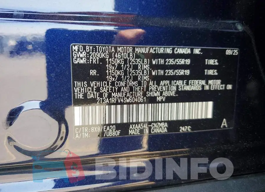 2T3A1RFV4SW604061 Photo# 13