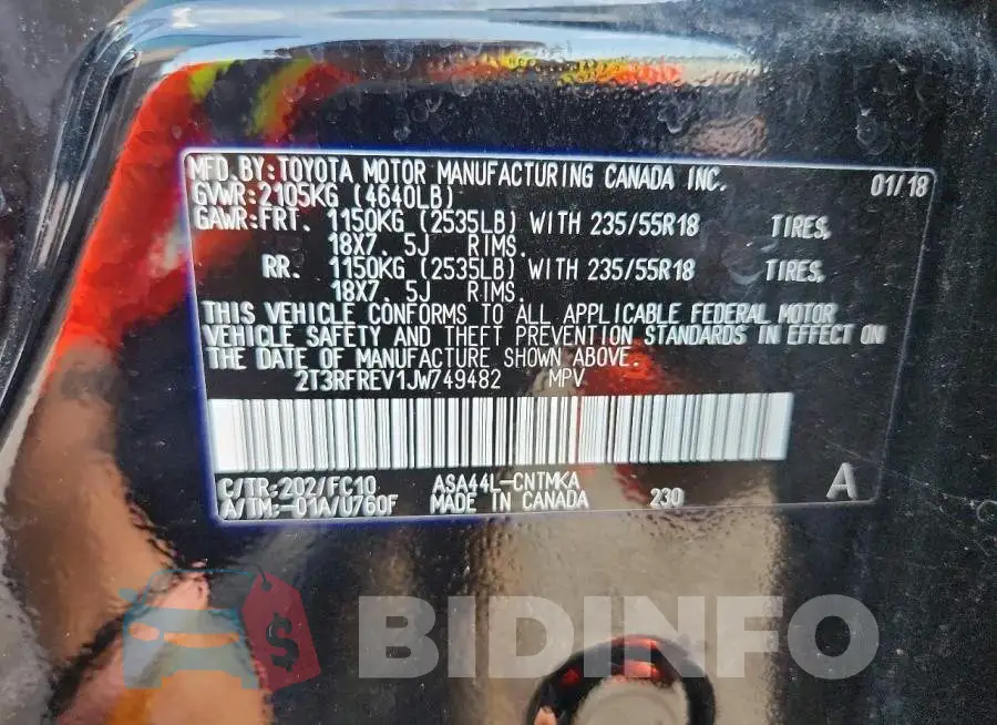 2T3RFREV1JW749482 Photo# 13