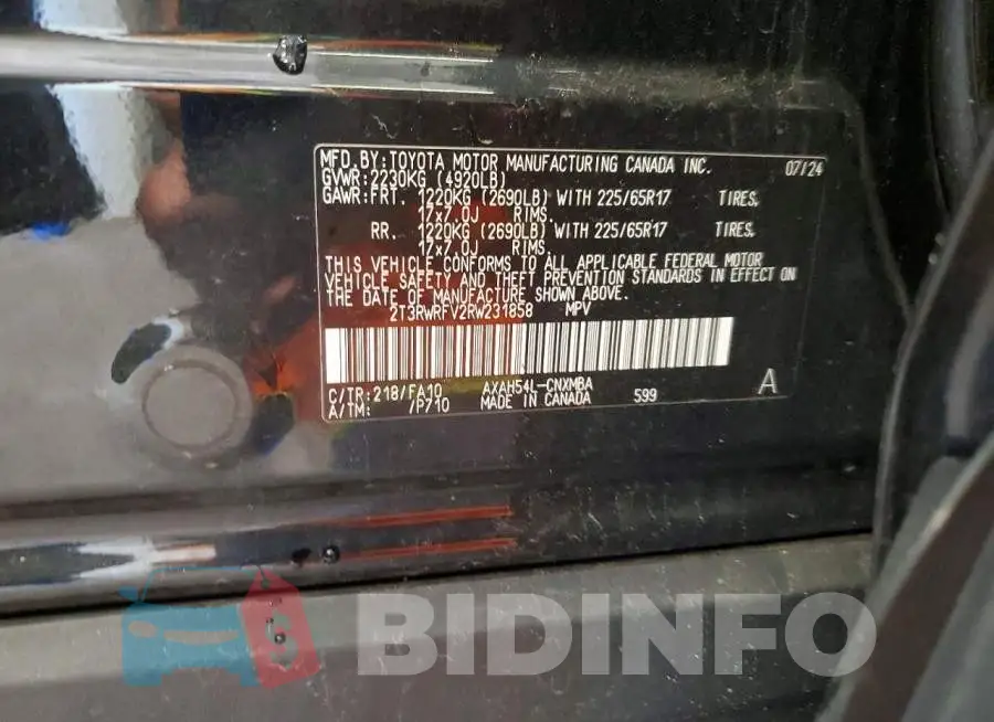 2T3RWRFV2RW231858 Photo# 13