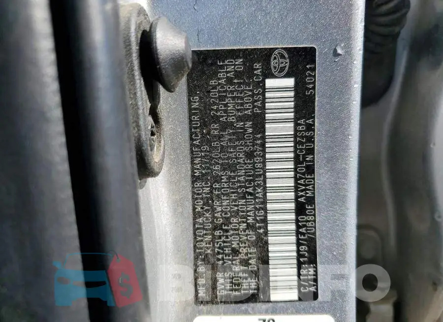 4T1G11AK3LU893744 Photo# 12