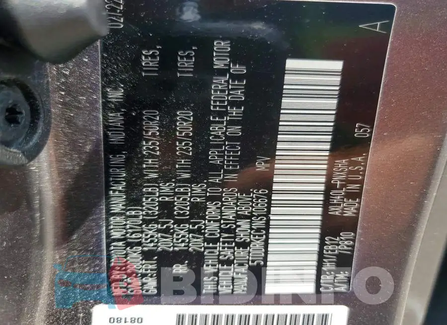 5TDDRKEC1NS106676 Photo# 13