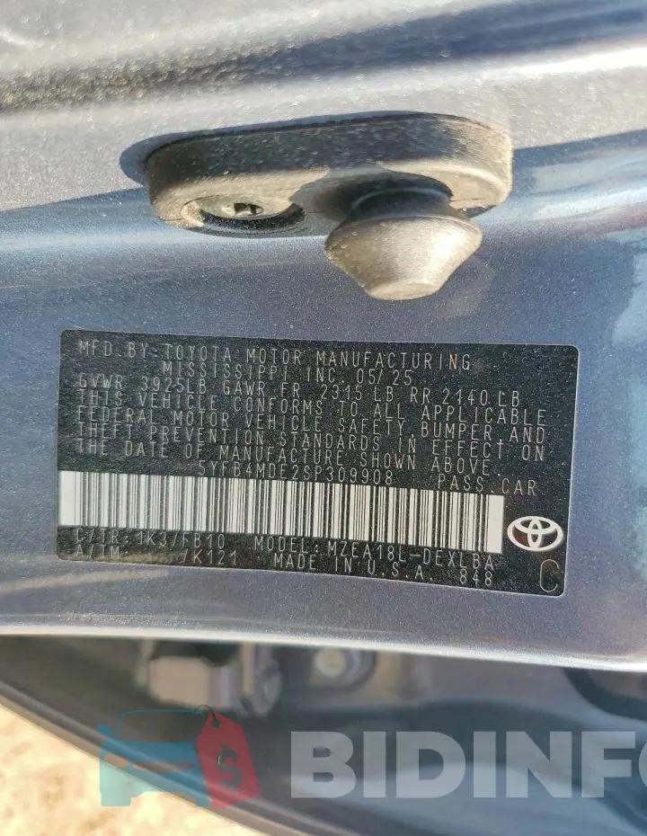 5YFB4MDE2SP309908 Photo# 13