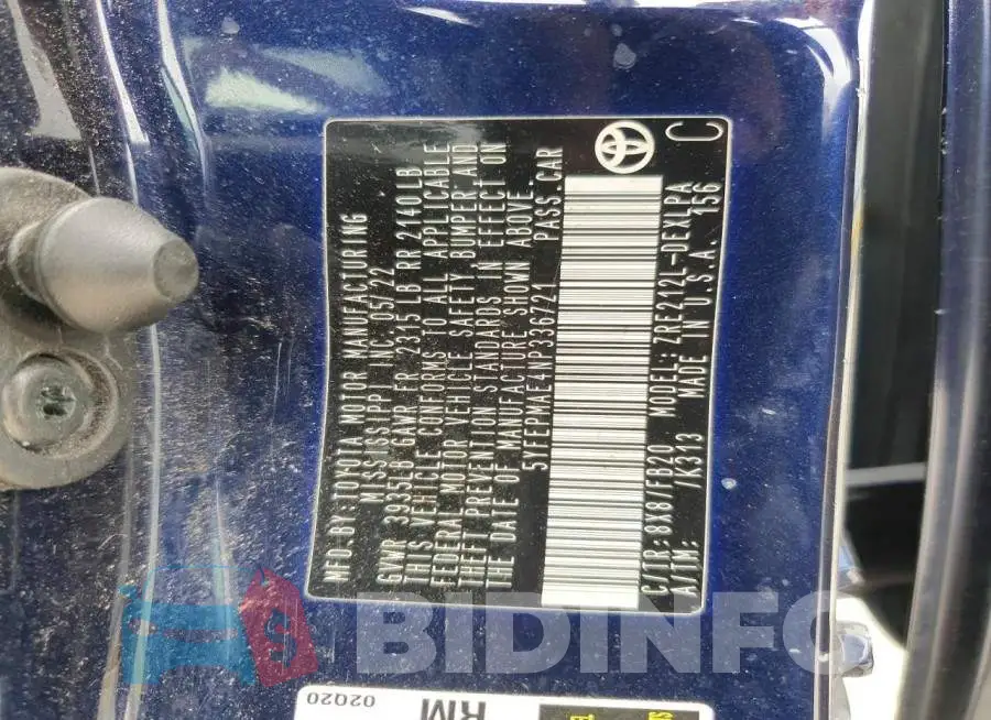 5YFEPMAE4NP336721 Photo# 12