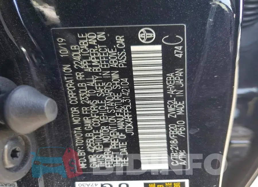 JTDKARFP5L3142104 Photo# 13