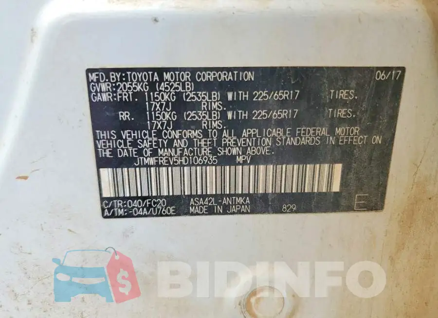 JTMWFREV5HD106935 Photo# 13