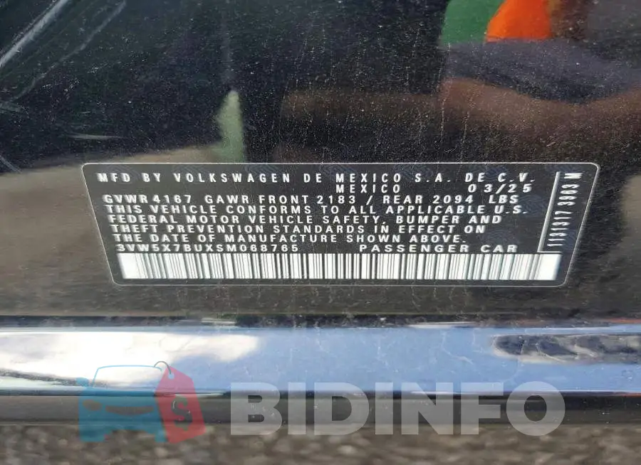 3VW5X7BUXSM068765 Photo# 12