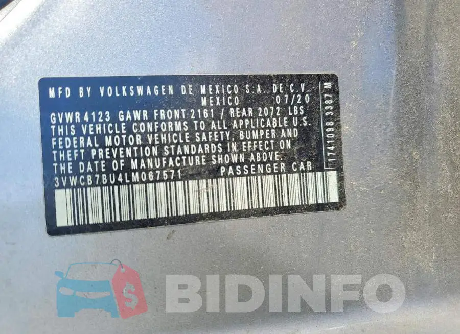 3VWCB7BU4LM067571 Photo# 13