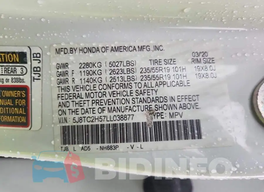 5J8TC2H57LL038877 Photo# 13