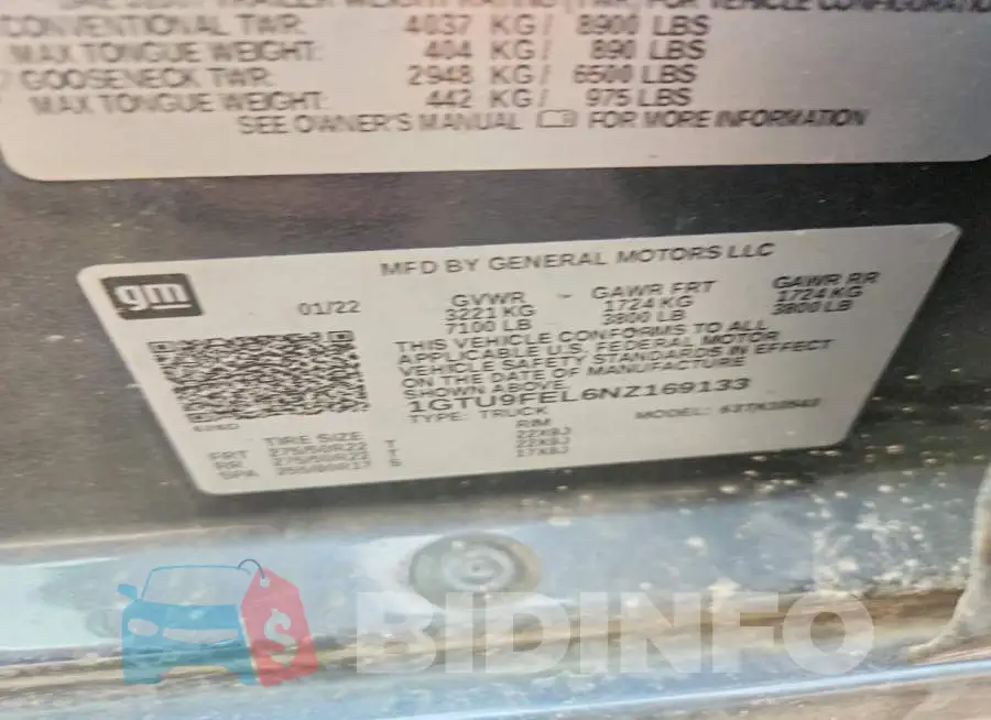 1GTU9FEL6NZ169133 Photo# 12