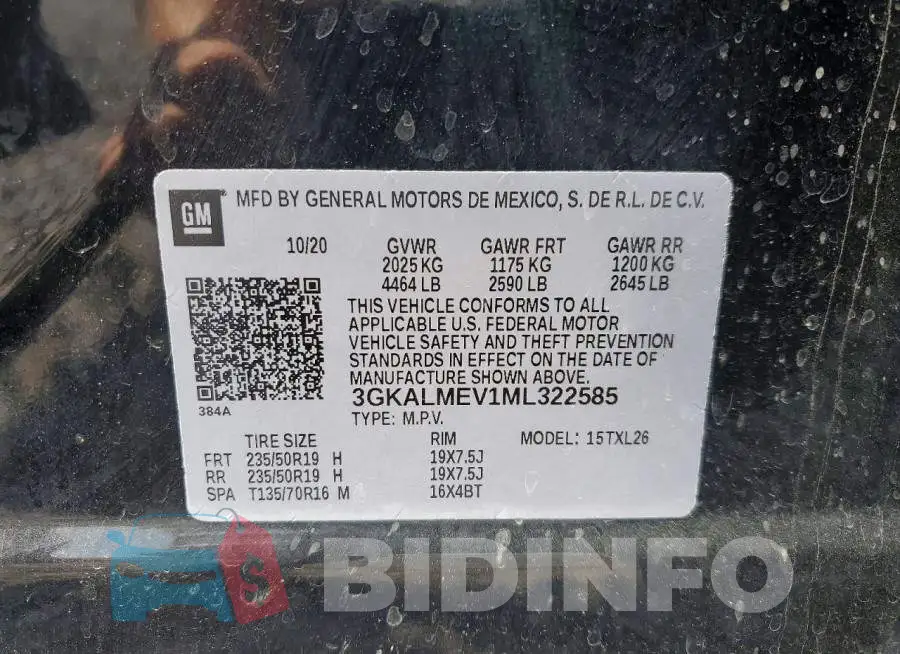 3GKALMEV1ML322585 Photo# 13