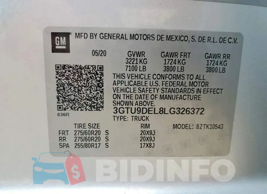 3GTU9DEL8LG326372 Photo# 14