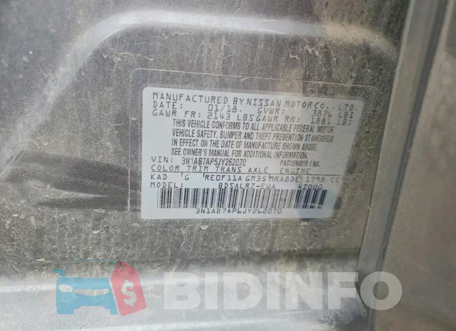 3N1AB7AP6JY262070 Photo# 12