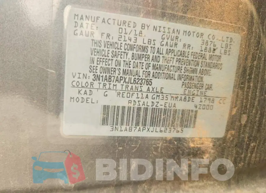 3N1AB7APXJL623765 Photo# 12