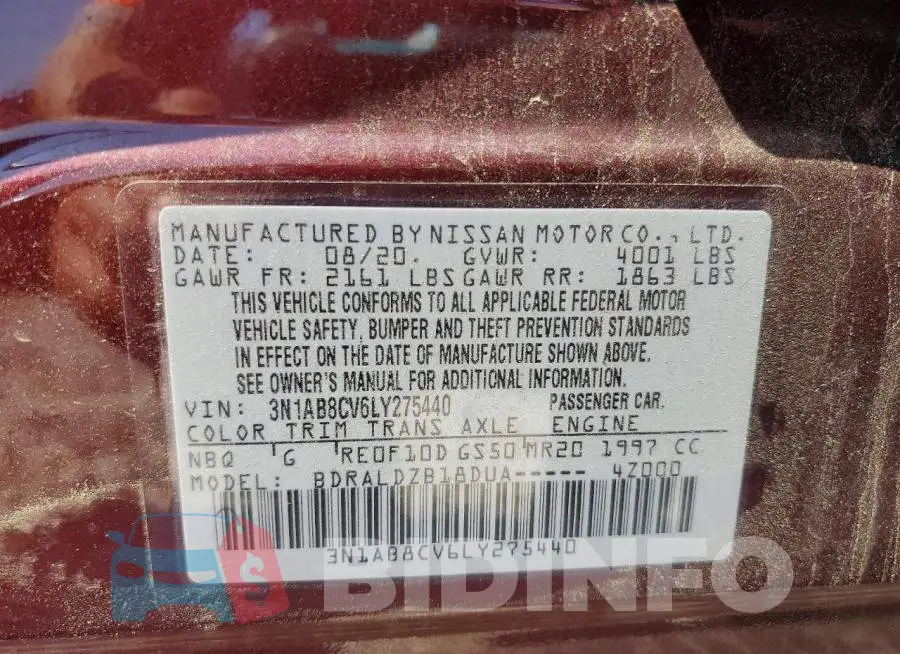 3N1AB8CV6LY275440 Photo# 12