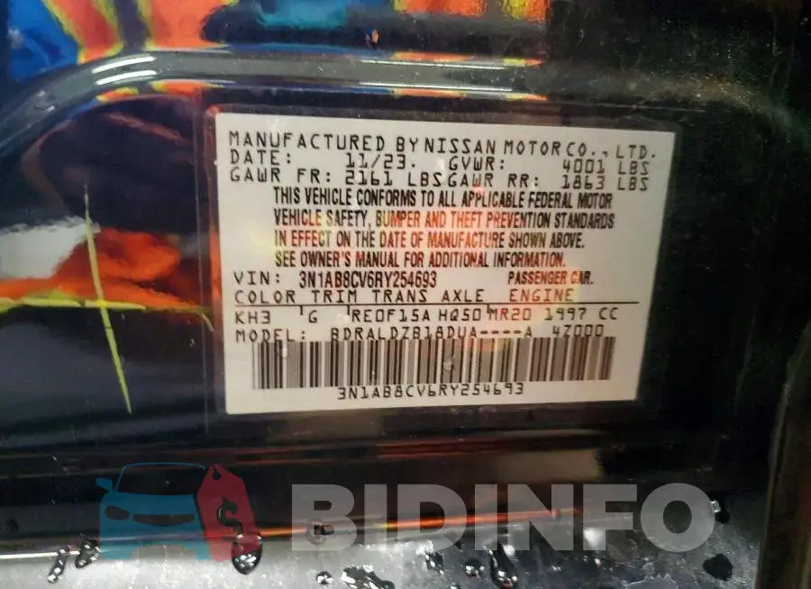 3N1AB8CV6RY254693 Photo# 12