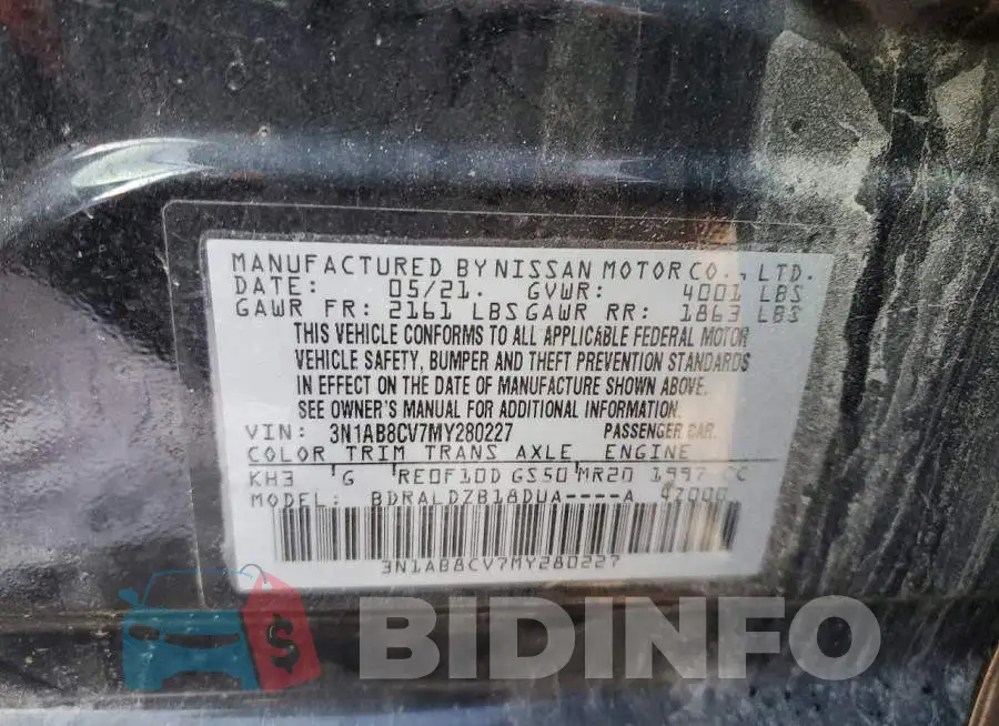 3N1AB8CV7MY280227 Photo# 12