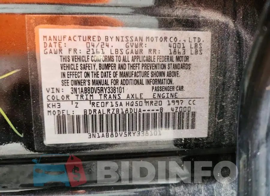 3N1AB8DV5RY338101 Photo# 12