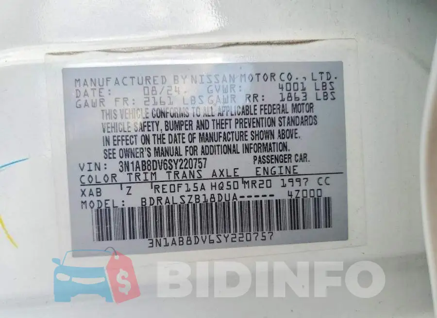 3N1AB8DV6SY220757 Photo# 12