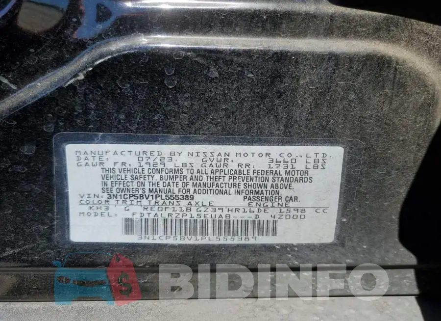3N1CP5BV1PL555389 Photo# 13