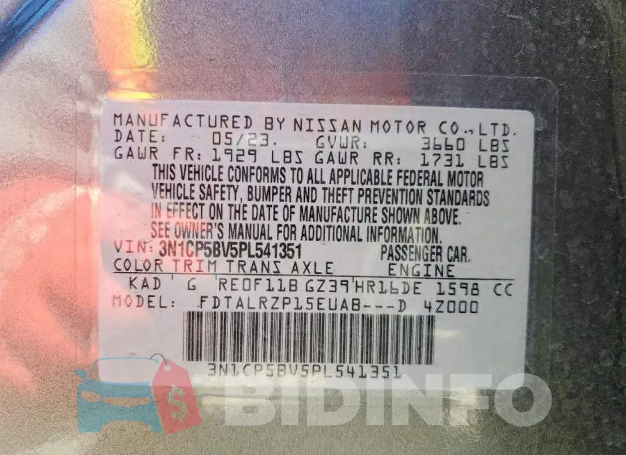 3N1CP5BV5PL541351 Photo# 13