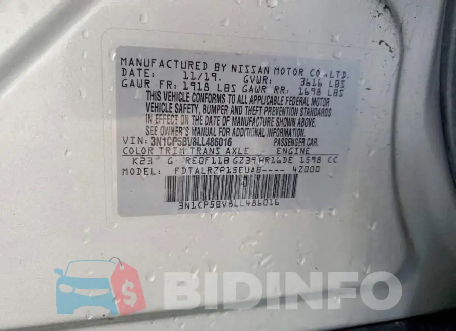 3N1CP5BV8LL486016 Photo# 13
