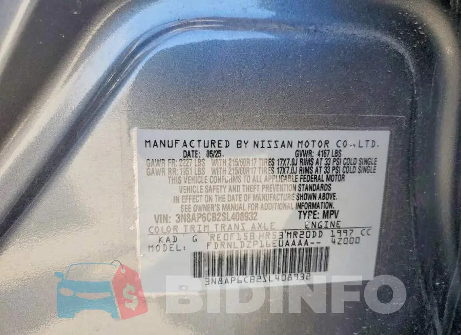 3N8AP6CB2SL408932 Photo# 14